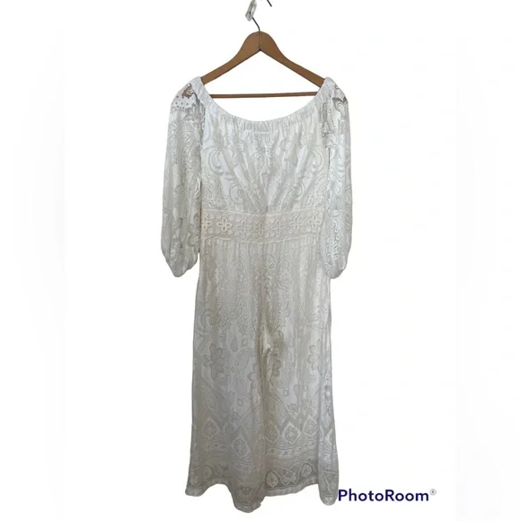 Anthropologie Farm Rio Elliot Off-the-Shoulder Jumpsuit Size S - Picture 10 of 11